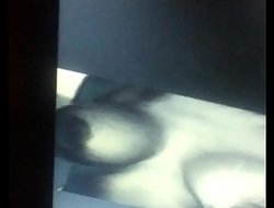 Huge cumtribute on ms. Mouth n lips tits