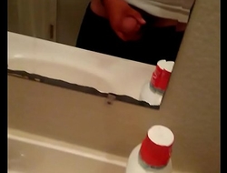 Bathroom masturbation