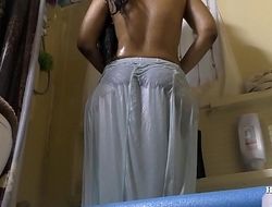 South Indian Maid Cleans plus Showers hidden camera